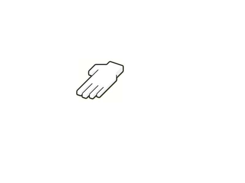 a picture of hand gesturing paper in rock paper scissors